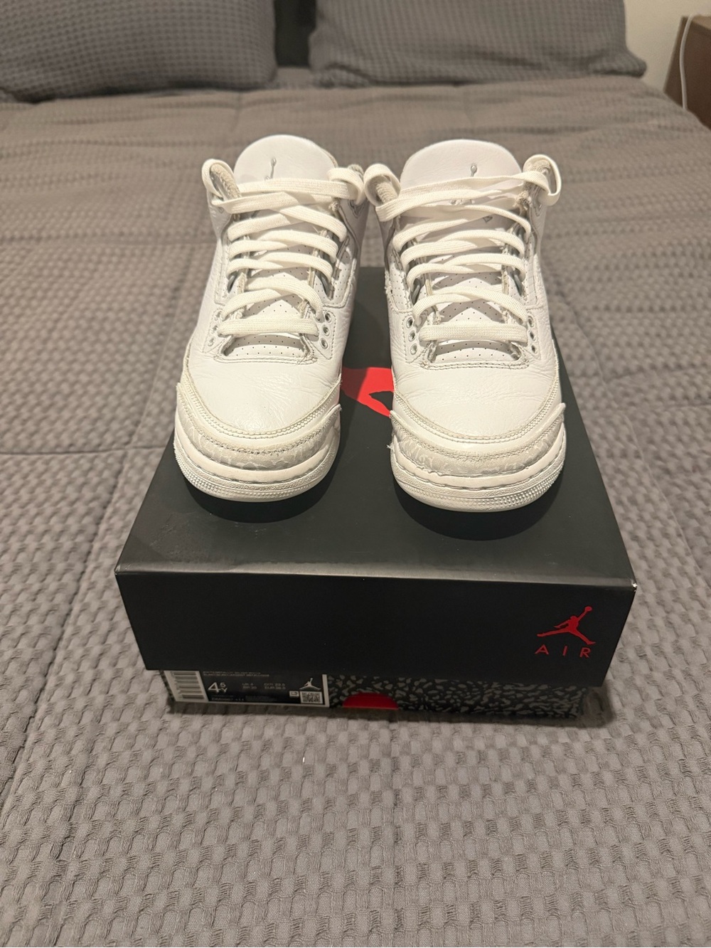 Jordan 3 Retro Pure Money 2025 Youth Size 4.5Y White